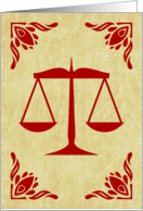 scales of justice card