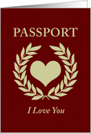 i love you anniversary passport card