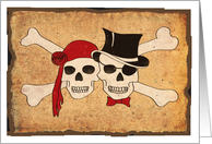 pirate wedding invitation card