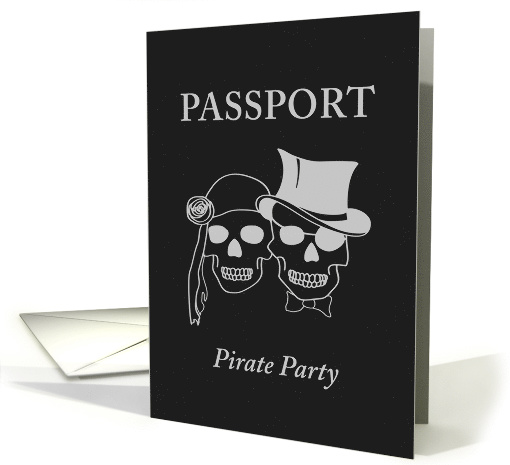 pirate party passport invitation card (1225432)
