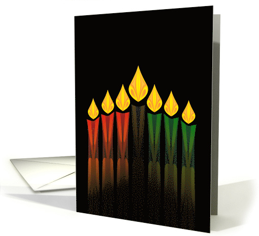 happy kwanzaa candles card (1343422)