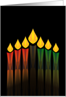 happy kwanzaa candles card