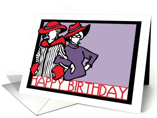 happy birthday red hat ladies card (1362748)