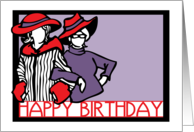happy birthday red hat ladies card