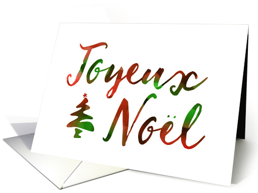 Joyeux Nol bokeh tree lights, Business card (1408676)