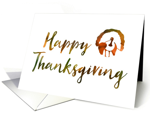 Happy Thanksgiving (bokeh turkey lights) card (1408768)