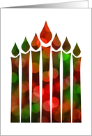 Kwanzaa Blessings Bokeh Kinara card