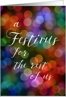 a Festivus for the rest of us, Bokeh Lights card