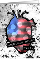 American Heart Month, blank inside card