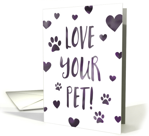 Love Your Pet Day bokeh lights card (1418034)