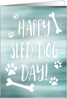 Happy Dog Sled Day, blank inside card