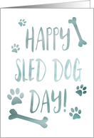 Happy Sled Dog Day, blank inside card