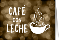 cafe con leche invitaciones card