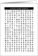 coffee word search Happy National Coffee Day card