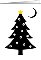 Christmas Skulls Macabre Tree card