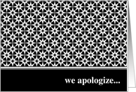 we apologize... card