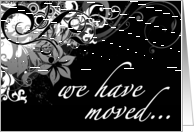 we have moved... (hi-fi flowers) card