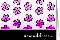new address... (floral elegance) card