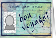 world passport inside template : bon voyage card