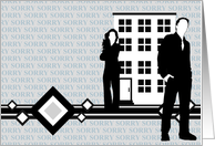 SORRY : mod diamond business silhouettes card