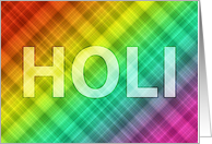 holi : festival of color and spring card