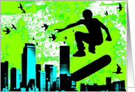 city skateboarding card