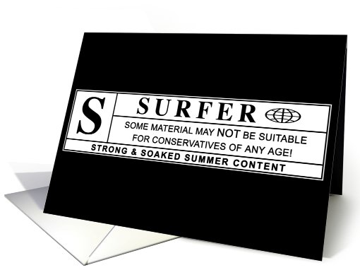 surfer warning label card (718409)