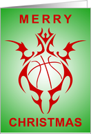 tribal basketball merry christmas card