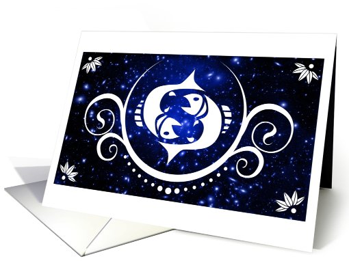 happy birthday pisces (sophistications) card (719502)