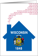 new wisconsin address (flag) card