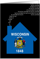 new wisconsin address (flag) card