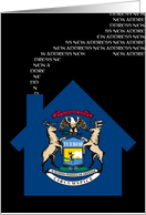 new michigan address (flag) card