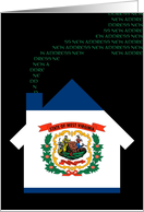 new west virginia address (flag) card