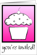 sweet sixteen invitations : grunge cupcake card
