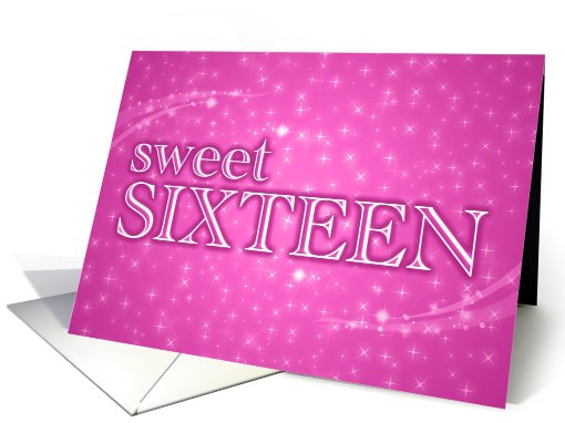 sweet sixteen birthday party invitations : starshine card (762526)