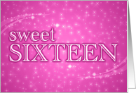 sweet sixteen birthday party invitations : starshine card