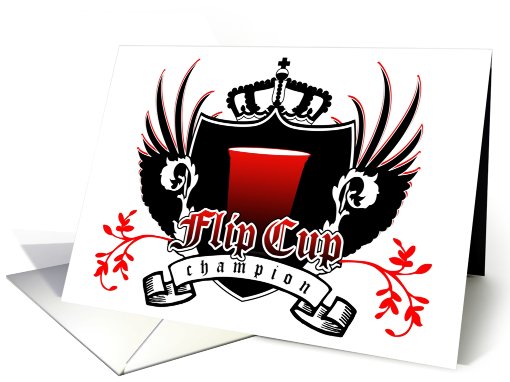 flip cup champion invitation card (796533)