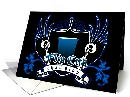 flip cup champion invitation card (796534)