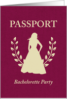 Bachelorette Party Invitation Passport card