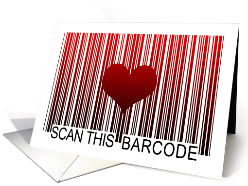 I Love You Barcode
 card (879271)