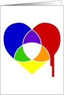 color chart heart : i love you card