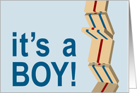 jacob’s ladder : it’s a boy baby announcement card