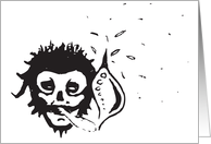 smoking skull : congratulations on quitting smoking card