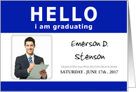 hello, i am graduating : photo card