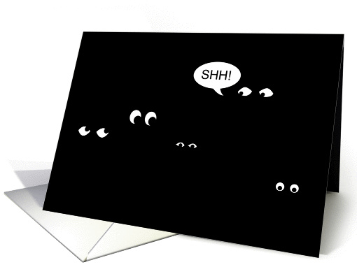 waiting in the dark : surprise party invitations card (904499)