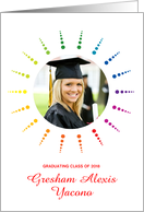 Beautiful Burst Graduation Announcement (photo card) card