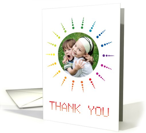 beautiful burst general thank you (photo card) card (907830)