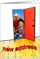 new address photo card (comic door) card