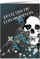 feliz dia de los muertos invitation : hi-fi skeleton card