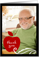 thank you : floral apple photo card